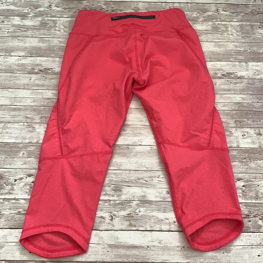 Kyodan Coral Pink Midrise Crop Length Leggings - Picture 4 of 8